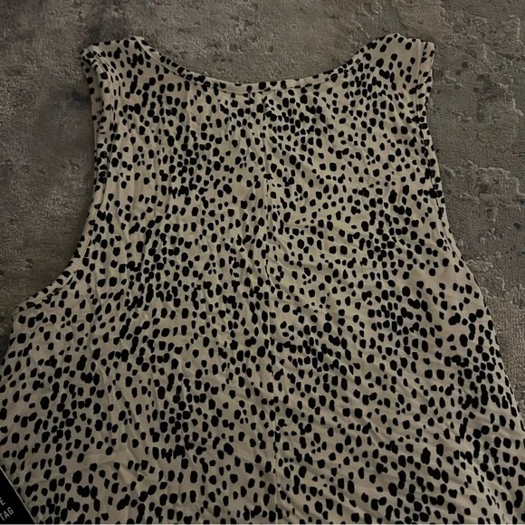 NWT Express Small Jersey Knit Spotted Cheetah Tank Dress - Picture 6 of 7